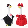 New 23-inch sunflower porch goose dress Princess chiffon dress suit outdoor garden statue goose dress wholesale details Picture
